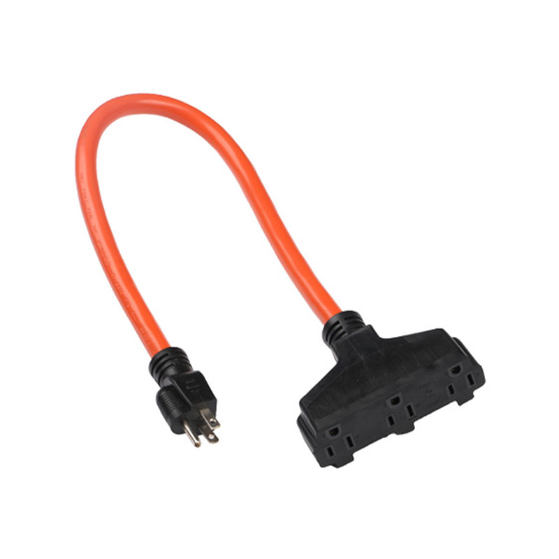 Rallonge de prise américaine robuste avec 3 prises FP-674, FP-678