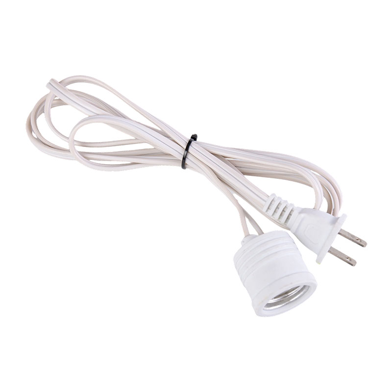 Rallonge d'alimentation pour douille de lampe E27 avec prise secteur à deux broches FP-740