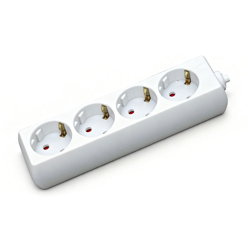 Multiprise de prise d'extension rétractable EU Schuko avec interrupteur à bascule