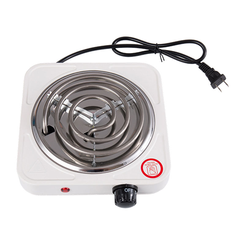 Plaque chauffante électrique en spirale en acier inoxydable avec brûleurs simples ou doubles